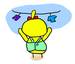 Piyokochan&Hanachan of the chick sticker #7930024