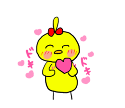 Piyokochan&Hanachan of the chick sticker #7930029