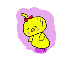 Piyokochan&Hanachan of the chick sticker #7930031