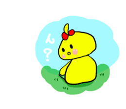 Piyokochan&Hanachan of the chick sticker #7930038