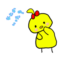 Piyokochan&Hanachan of the chick sticker #7930040
