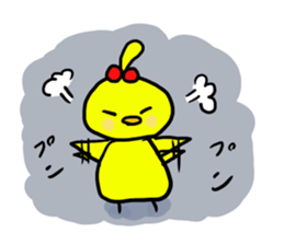 Piyokochan&Hanachan of the chick sticker #7930056