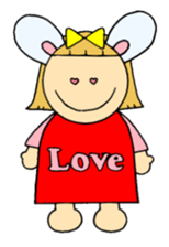 Greetings sticker of rabbit ear family sticker #7934072