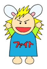 Greetings sticker of rabbit ear family sticker #7934079