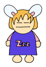Greetings sticker of rabbit ear family sticker #7934082