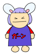 Greetings sticker of rabbit ear family sticker #7934085
