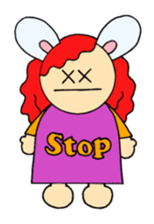 Greetings sticker of rabbit ear family sticker #7934087