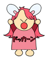 Greetings sticker of rabbit ear family sticker #7934088