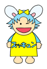 Greetings sticker of rabbit ear family sticker #7934091