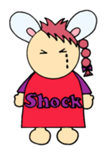 Greetings sticker of rabbit ear family sticker #7934093
