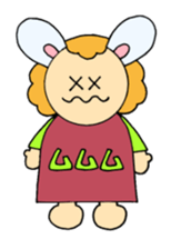 Greetings sticker of rabbit ear family sticker #7934095