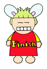 Greetings sticker of rabbit ear family sticker #7934099