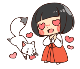 Miko-san&Mr.yelp sticker #7934230