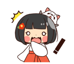 Miko-san&Mr.yelp sticker #7934246