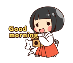 Miko-san&Mr.yelp sticker #7934251