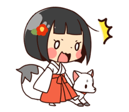Miko-san&Mr.yelp sticker #7934257