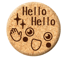 cork coaster / emoticons & message sticker #7934462