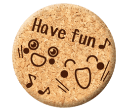 cork coaster / emoticons & message sticker #7934494