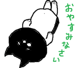 polite cute black cat sticker #7934504