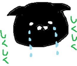 polite cute black cat sticker #7934507