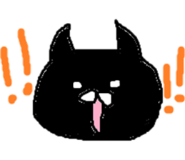 polite cute black cat sticker #7934508