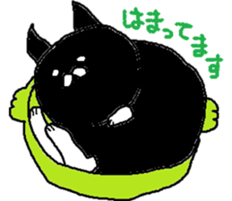 polite cute black cat sticker #7934512