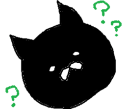 polite cute black cat sticker #7934536