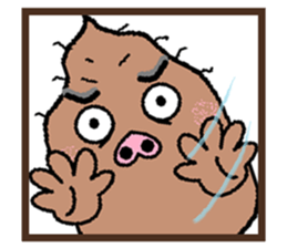 Sweet potato pig sticker #7935279