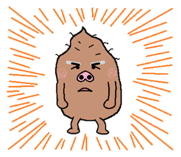 Sweet potato pig sticker #7935283