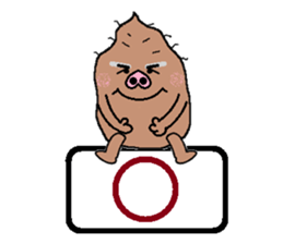 Sweet potato pig sticker #7935297