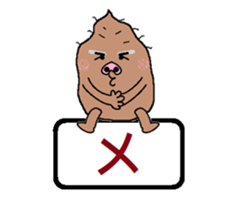 Sweet potato pig sticker #7935298