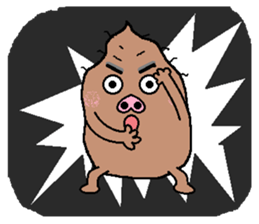 Sweet potato pig sticker #7935299