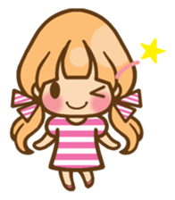 The girl who loves pink(no.2) sticker #7935304