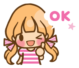 The girl who loves pink(no.2) sticker #7935305