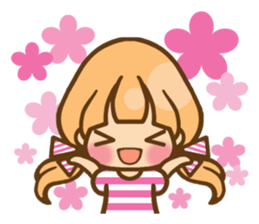 The girl who loves pink(no.2) sticker #7935312