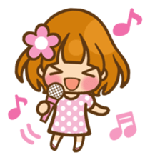 The girl who loves pink(no.2) sticker #7935314