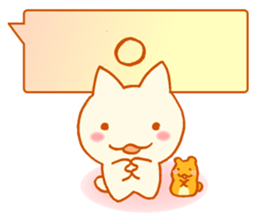 Fluffy cat & hamster sticker #7935954
