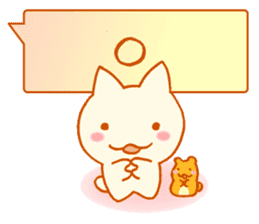 Fluffy cat & hamster sticker #7935954