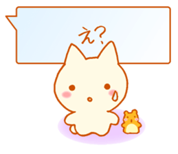 Fluffy cat & hamster sticker #7935956
