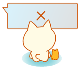 Fluffy cat & hamster sticker #7935958