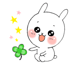 Three white rabbits sticker #7936380