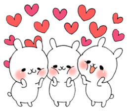 Three white rabbits sticker #7936391
