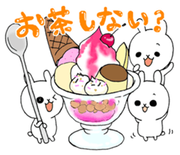 Three white rabbits sticker #7936400