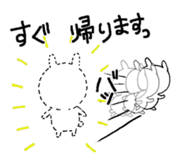 Three white rabbits sticker #7936405