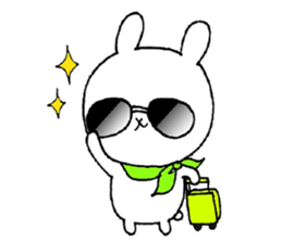 Three white rabbits sticker #7936415