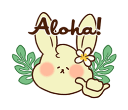 hula rabbit sticker #7936700
