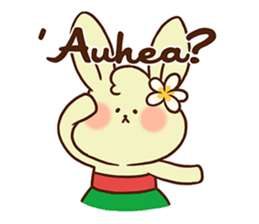 hula rabbit sticker #7936704