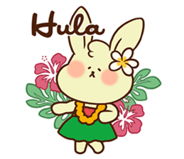 hula rabbit sticker #7936706