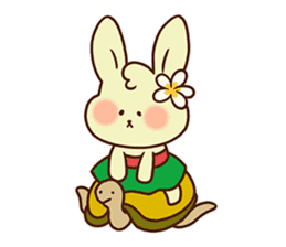 hula rabbit sticker #7936707