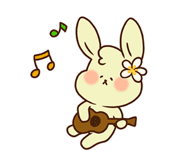 hula rabbit sticker #7936708